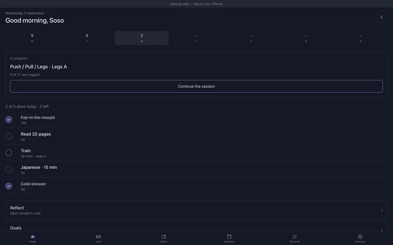 Kusuo today view on desktop, read-only for review
